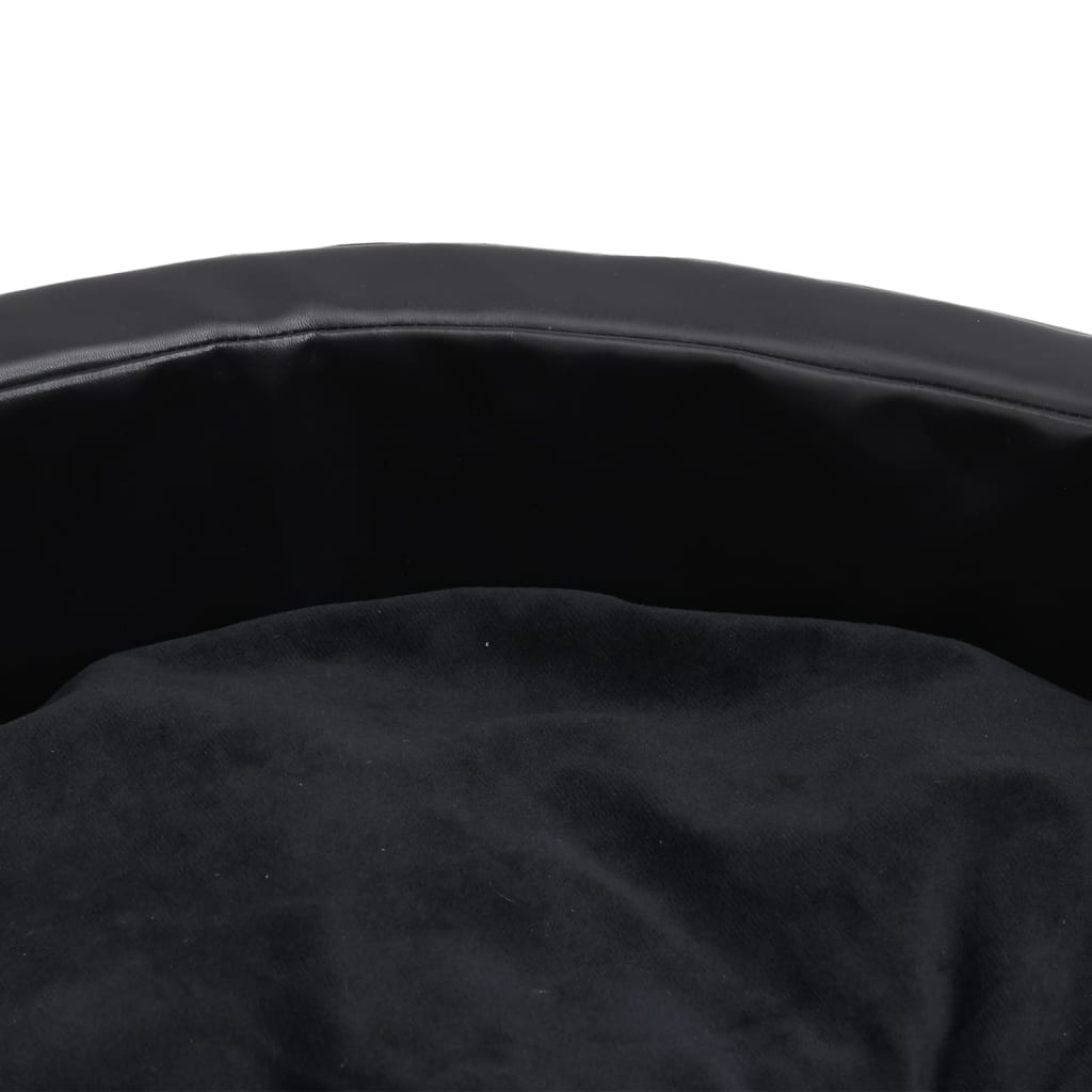 vidaXL Lit pour chiens Noir 99x89x21 cm Peluche et similicuir