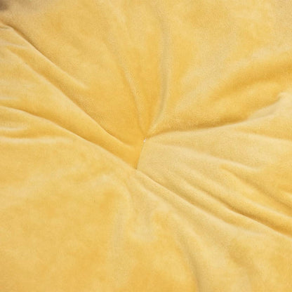 vidaXL Lit pour chiens Noir et jaune 99x89x21 cm Peluche et similicuir