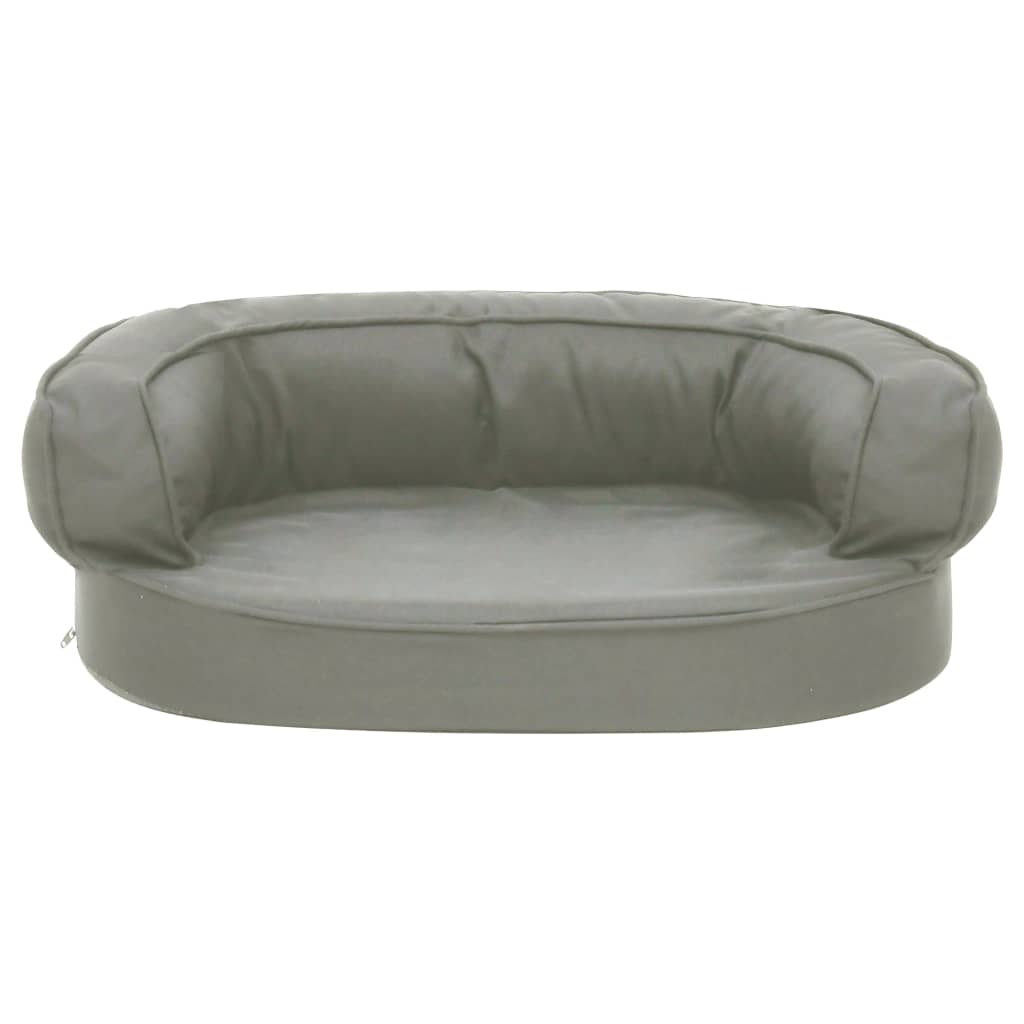 vidaXL Matelas de lit ergonomique de chien 60x42 cm Aspect de lin Gris