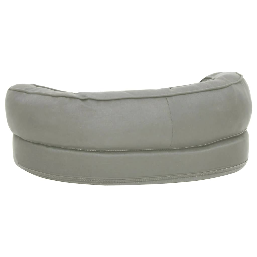 vidaXL Matelas de lit ergonomique de chien 60x42 cm Aspect de lin Gris