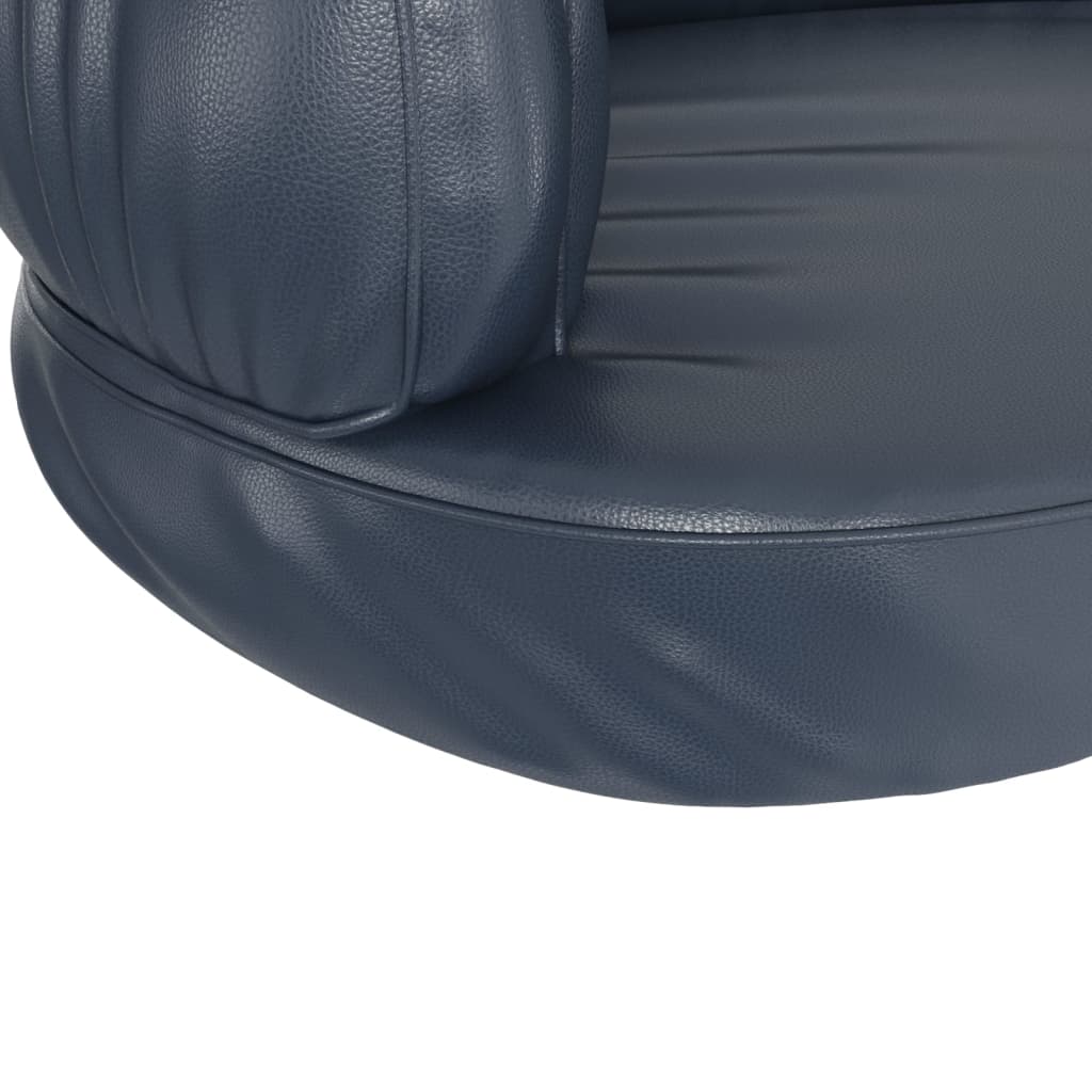 vidaXL Lit pour chien ergonomique Mousse Bleu foncé 75x53cm Similicuir
