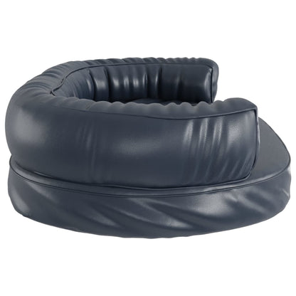 vidaXL Lit pour chien ergonomique Mousse Bleu foncé 88x65cm Similicuir