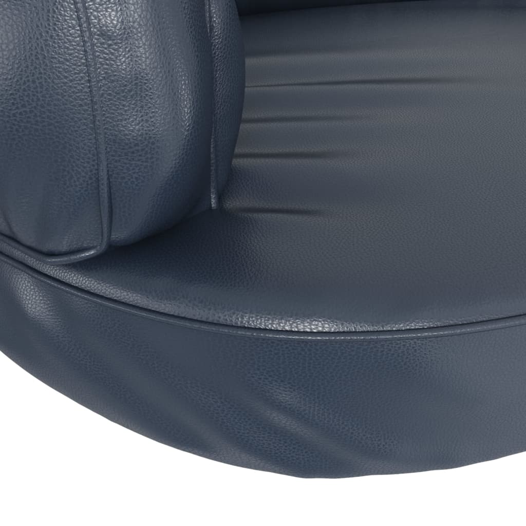 vidaXL Lit pour chien ergonomique Mousse Bleu foncé 88x65cm Similicuir