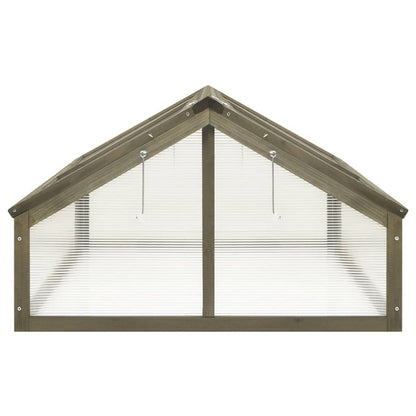vidaXL Serre Gris 114x80x50 cm Bois de sapin