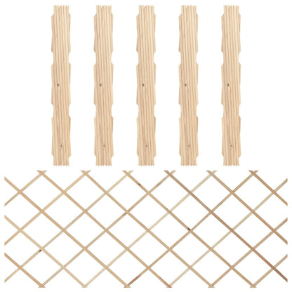 vidaXL Clôtures en treillis 5 pcs Bois de sapin massif 180x80 cm
