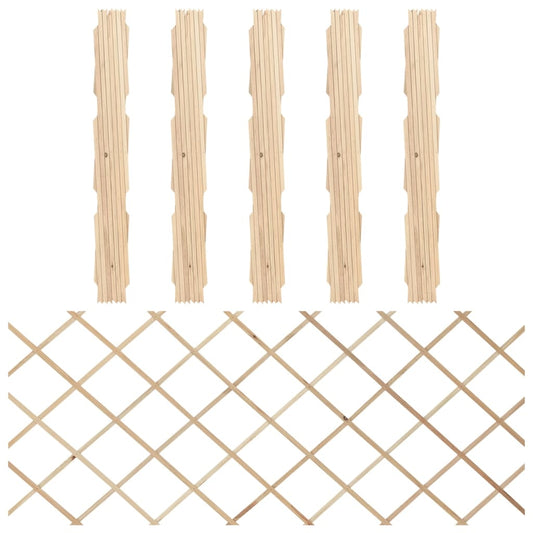 vidaXL Clôtures en treillis 5 pcs Bois de sapin massif 180x80 cm