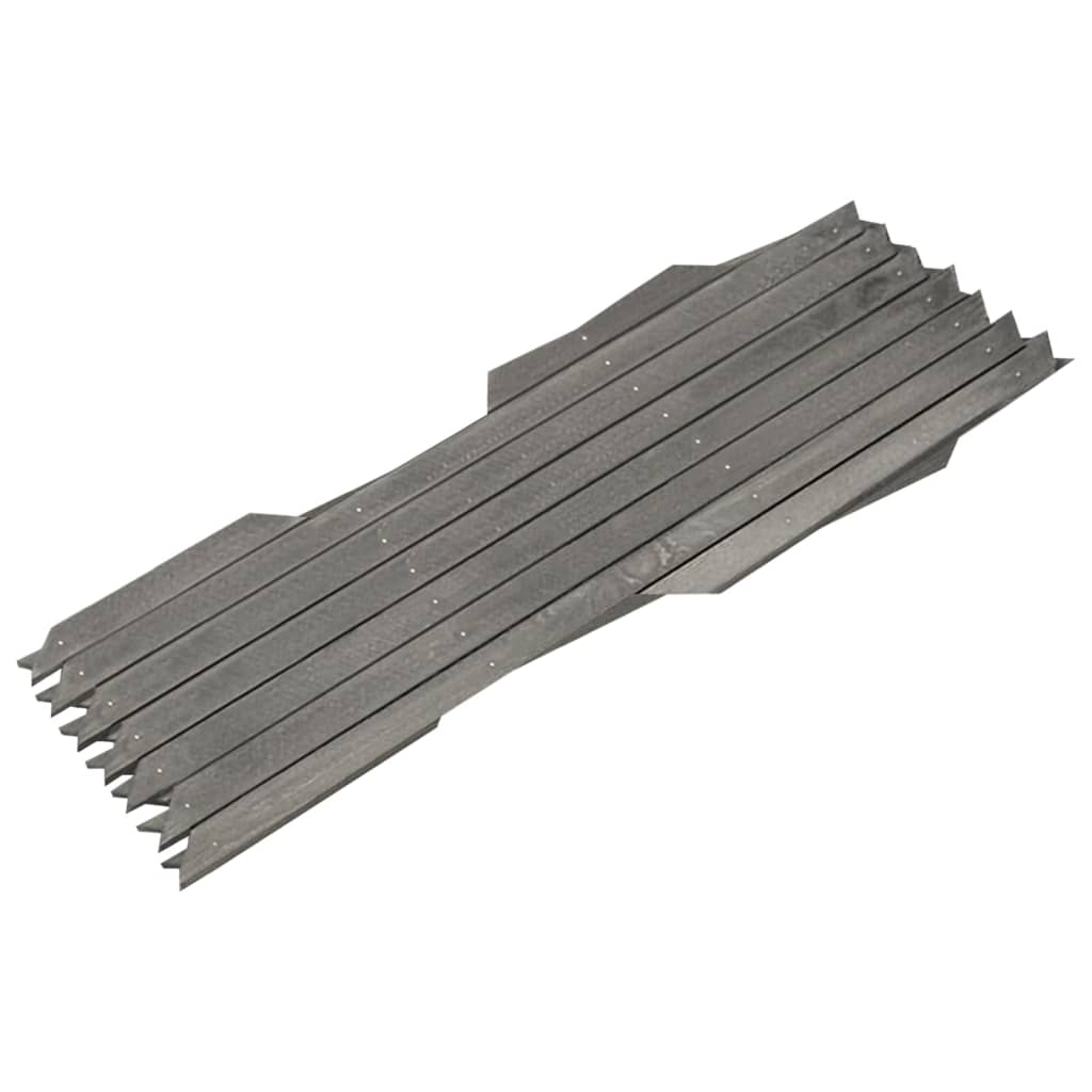 vidaXL Clôture à treillis 5 pcs Gris Bois de sapin massif 180x30 cm