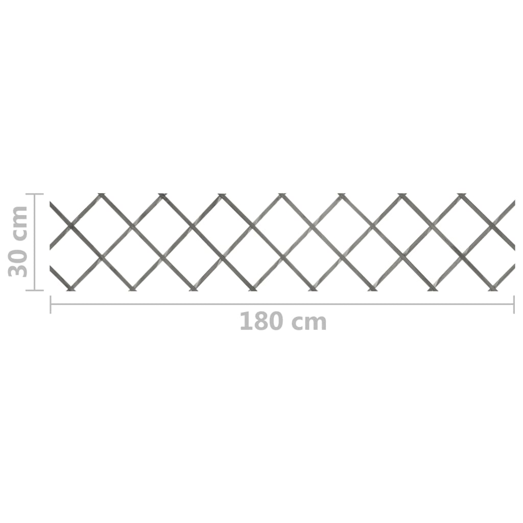 vidaXL Clôture à treillis 5 pcs Gris Bois de sapin massif 180x30 cm
