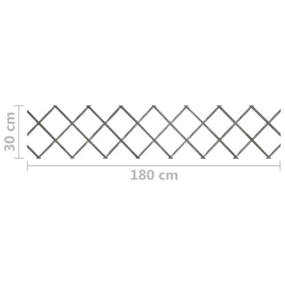 vidaXL Clôture à treillis 5 pcs Gris Bois de sapin massif 180x30 cm