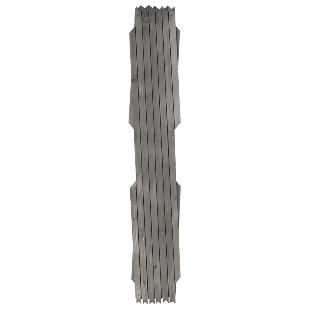 vidaXL Clôture à treillis 5 pcs Gris Bois de sapin massif 180x60 cm