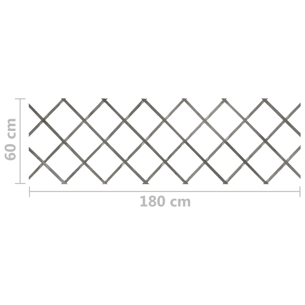 vidaXL Clôture à treillis 5 pcs Gris Bois de sapin massif 180x60 cm