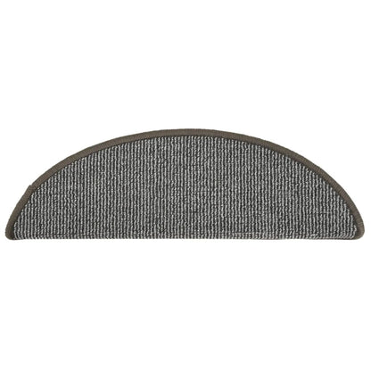 vidaXL Tapis de marches d'escalier 15 pcs Gris 56x17x3 cm