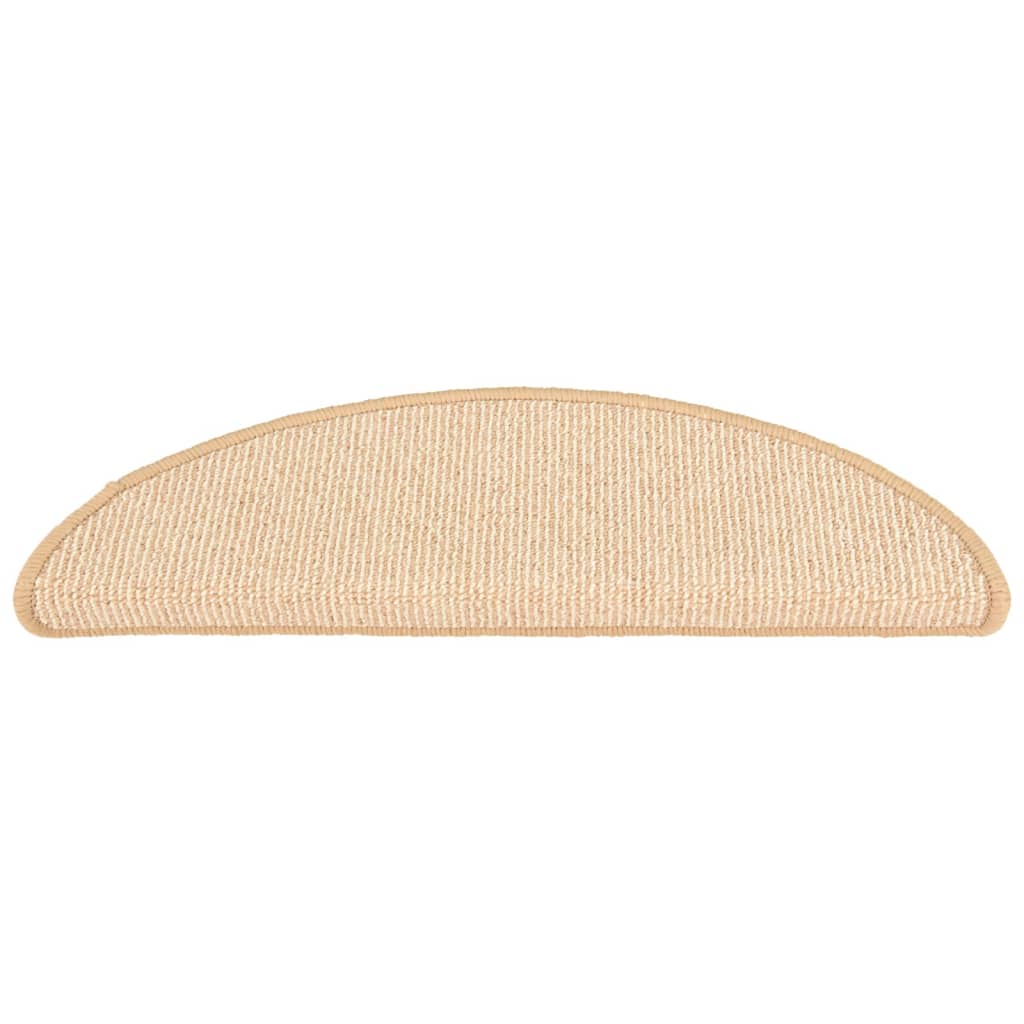vidaXL Tapis de marches d'escalier 15 pcs Crème 56x17x3 cm