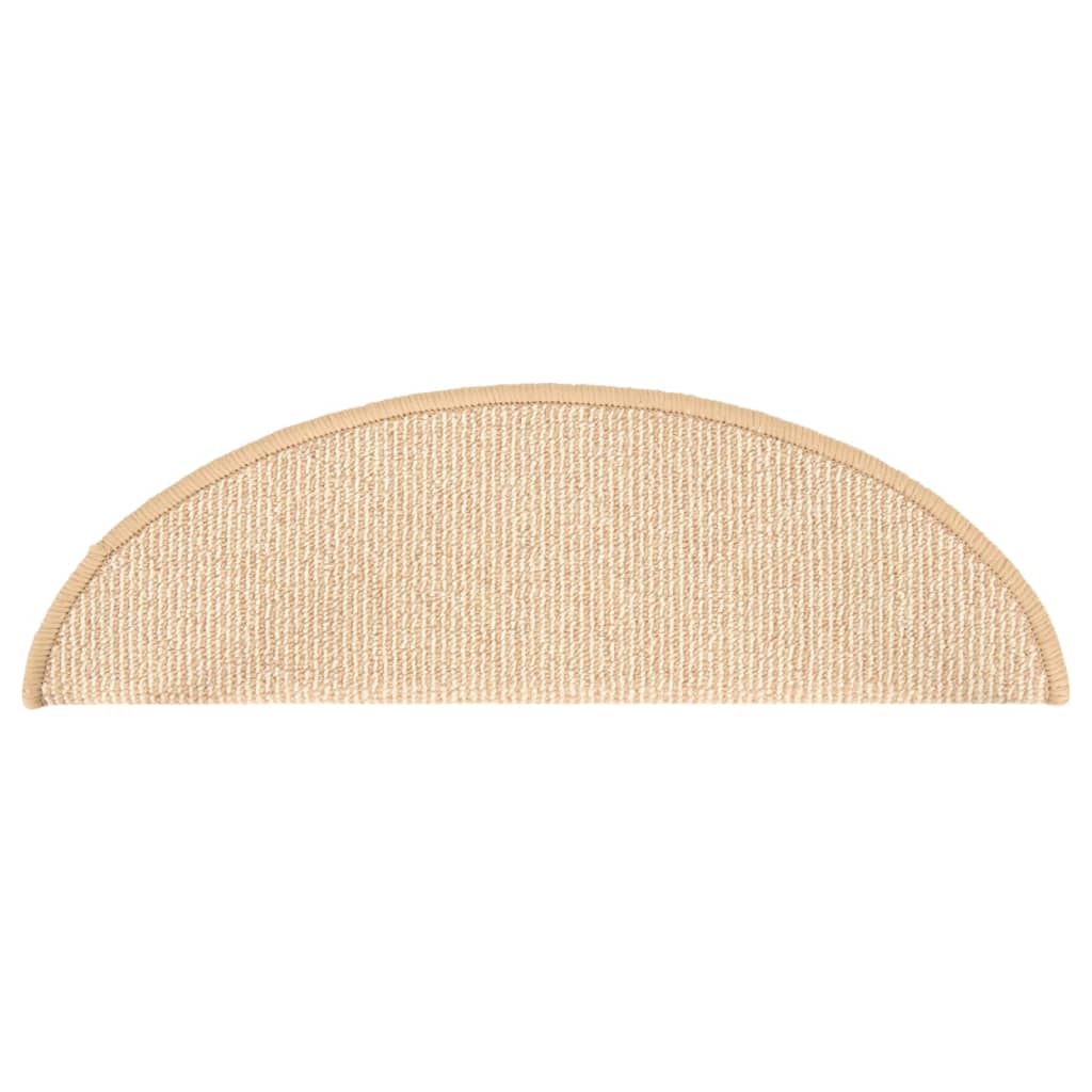 vidaXL Tapis de marches d'escalier 15 pcs Crème 56x17x3 cm