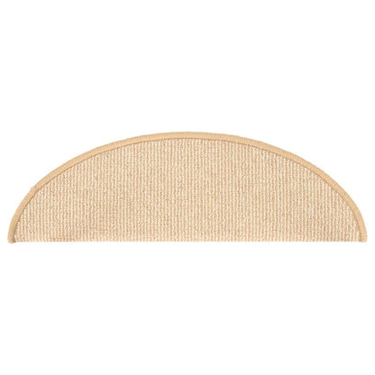 vidaXL Tapis de marches d'escalier 15 pcs Crème 56x17x3 cm
