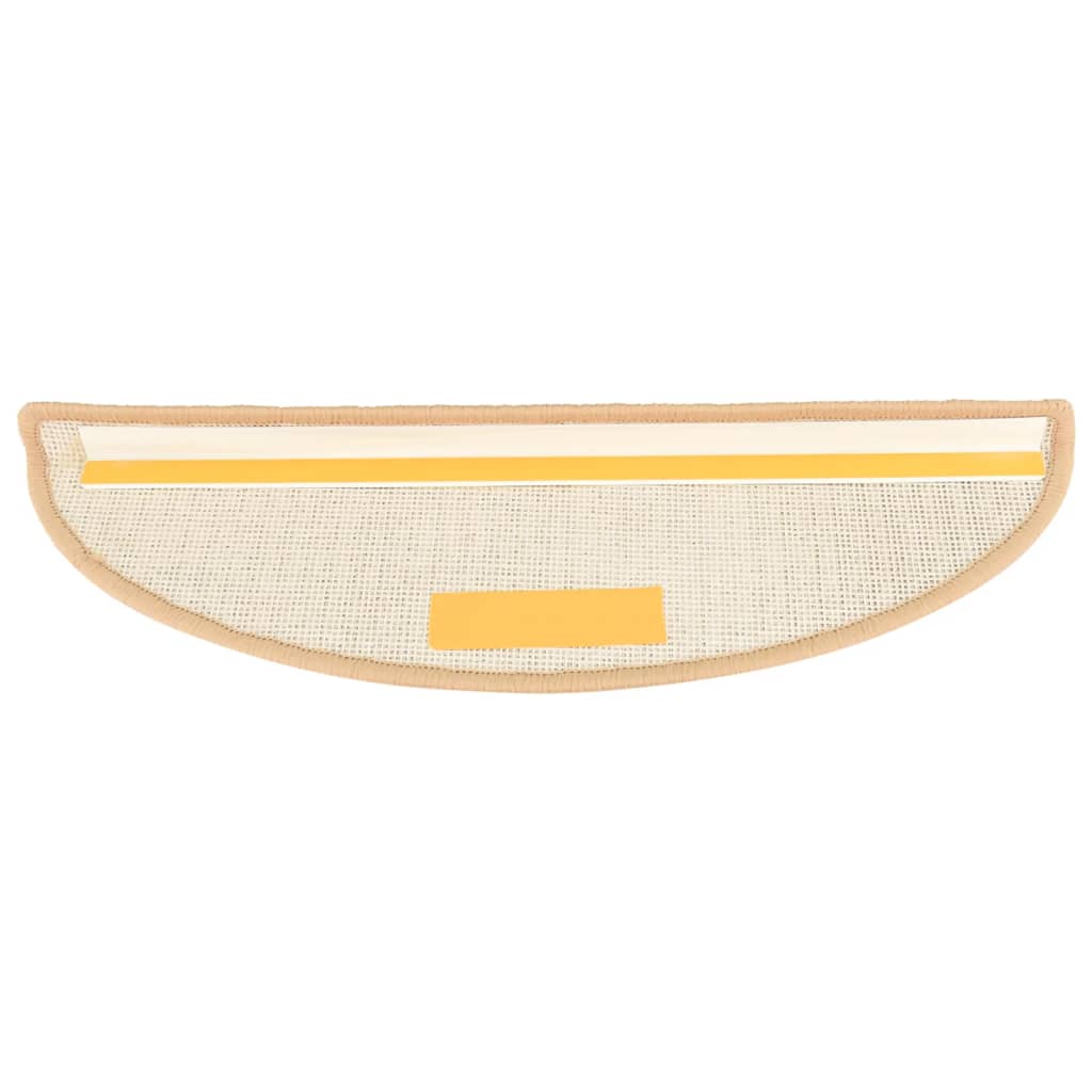 vidaXL Tapis de marches d'escalier 15 pcs Crème 56x17x3 cm