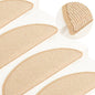 vidaXL Tapis de marches d'escalier 15 pcs Crème 56x17x3 cm