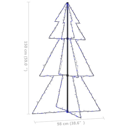 vidaXL Arbre de Noël cône 200 LED d'intérieur/d'extérieur 98x150 cm