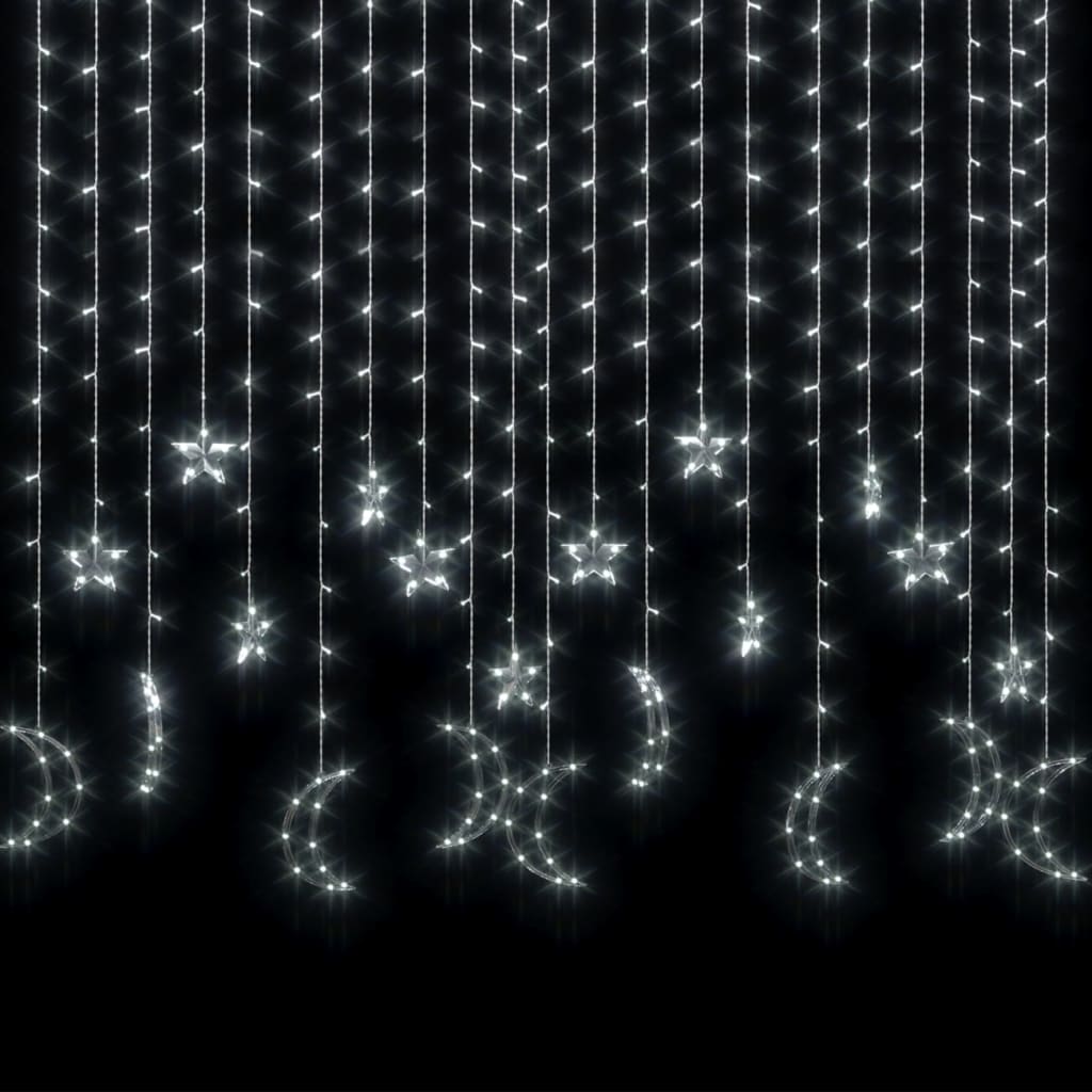 vidaXL Guirlande lumineuse étoile et lune avec télécommande 345 LED