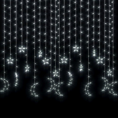 vidaXL Guirlande lumineuse étoile et lune avec télécommande 345 LED
