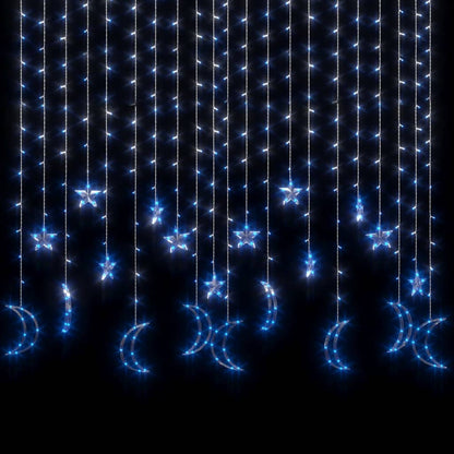 vidaXL Guirlande lumineuse étoile et lune avec télécommande 345 LED