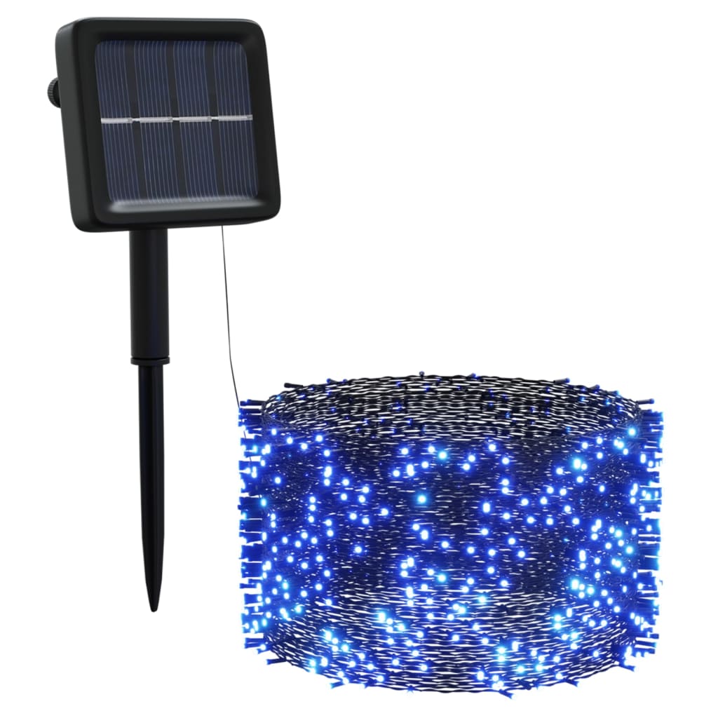 vidaXL Lampes solaires 5 pcs 5x200 LED Bleu Intérieur Extérieur