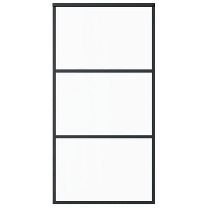 vidaXL Porte coulissante Verre ESG et aluminium 102x205 cm Noir