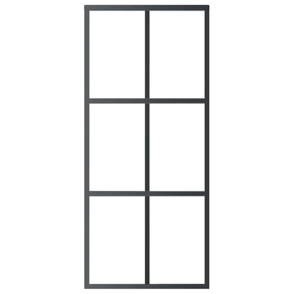 vidaXL Porte coulissante Verre ESG et aluminium 90x205 cm Noir