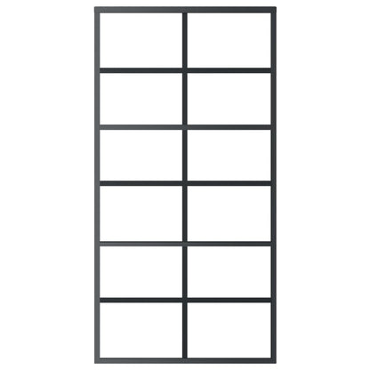 vidaXL Porte coulissante Verre ESG et aluminium 102x205 cm Noir