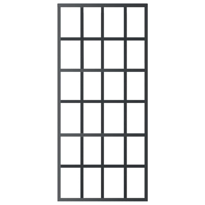 vidaXL Porte coulissante Verre ESG et aluminium 90x205 cm Noir