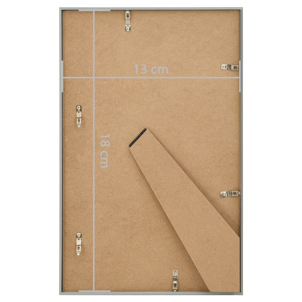 vidaXL Collage de cadres photo 3 pcs de table Argenté 13x18 cm MDF