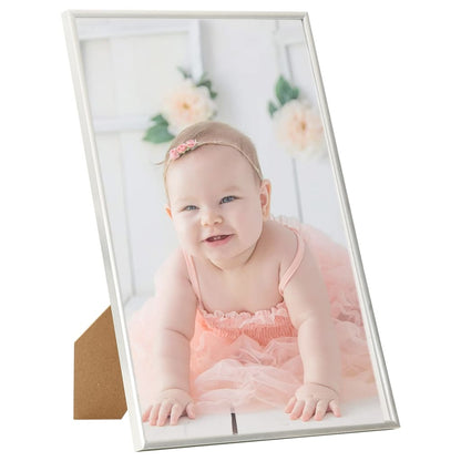 vidaXL Collage de cadres photo 3 pcs de table Argenté 21x29,7 cm MDF