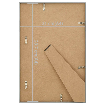vidaXL Collage de cadres photo 5 pcs de table Argenté 21x29,7 cm MDF