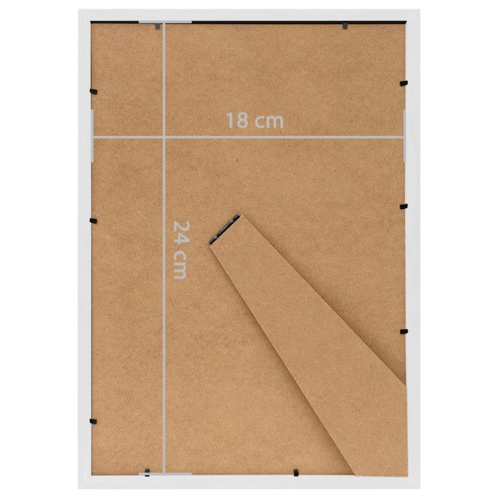 vidaXL Collage de cadres photo 3 pcs de table Blanc 18x24 cm MDF