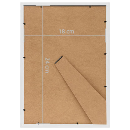 vidaXL Collage de cadres photo 3 pcs de table Blanc 18x24 cm MDF