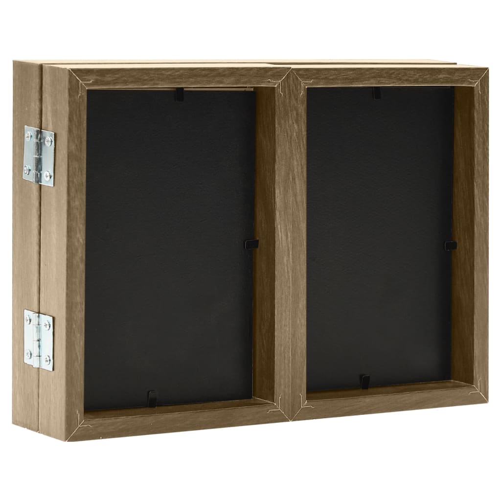 vidaXL Cadre photo dépliable Marron clair 22x15 cm+2x(10x15 cm)