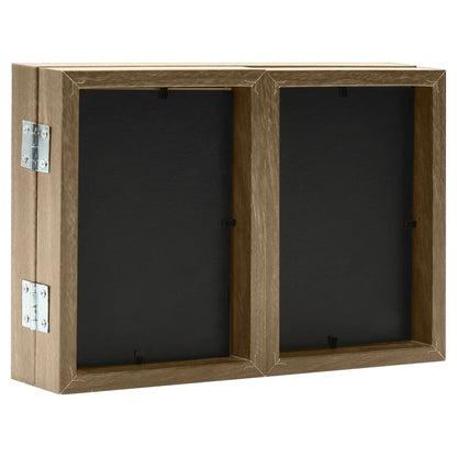 vidaXL Cadre photo dépliable Marron clair 28x18 cm+2x(13x18 cm)