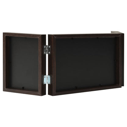 vidaXL Cadre photo dépliable Marron foncé 28x18 cm+2x(13x18 cm)
