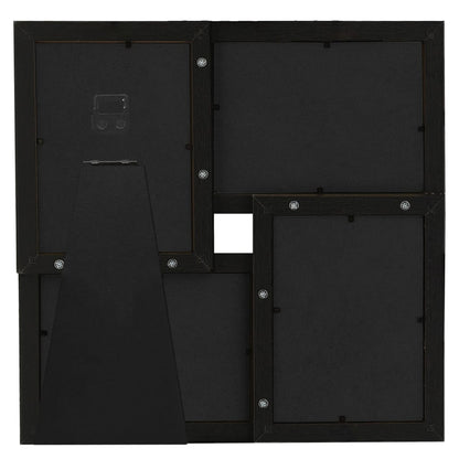 vidaXL Collage de cadres photo pour photo de 4x (10x15 cm) Noir MDF