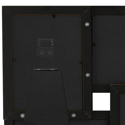 vidaXL Collage de cadres photo pour photo de 4x (10x15 cm) Noir MDF