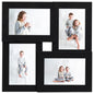 vidaXL Collage de cadres photo pour photo de 4x (13x18 cm) Noir MDF