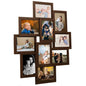 vidaXL Collage de cadres photo de photo10x(13x18 cm) Marron foncé MDF