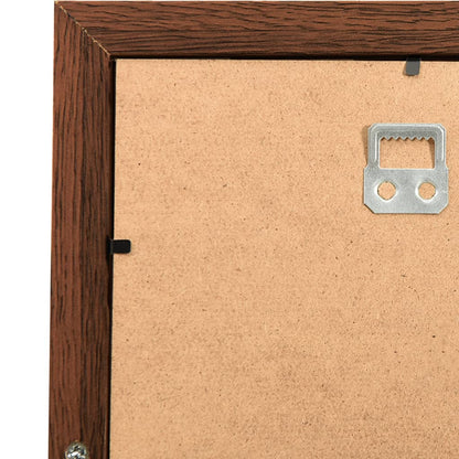 vidaXL Collage de cadres photo de photo10x(13x18 cm) Marron foncé MDF