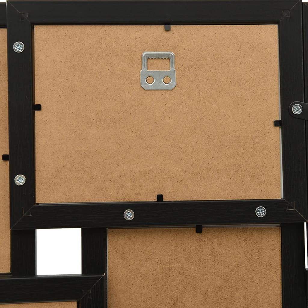 vidaXL Collage de cadres photo pour photo de 24x(13x18 cm) Noir MDF