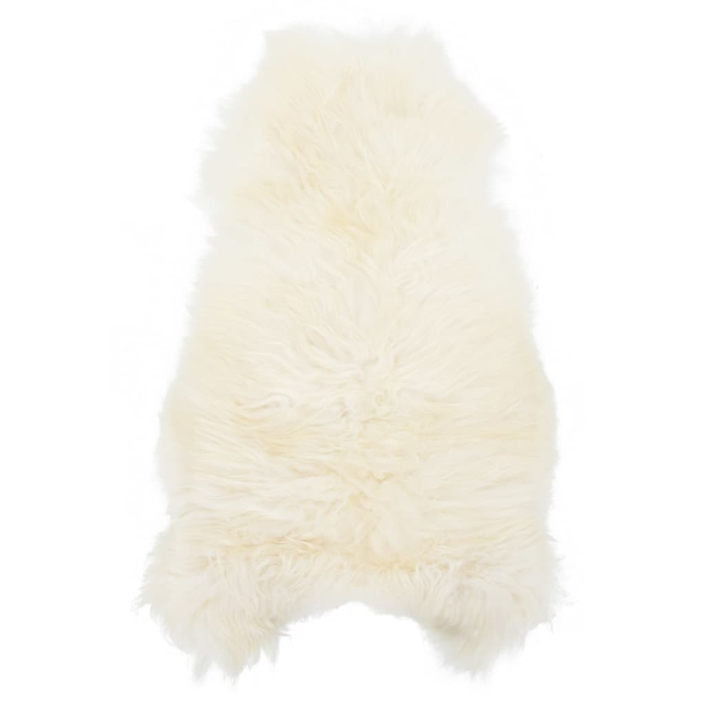vidaXL Housse de chaise en peau de mouton islandaise Crème 70x110 cm