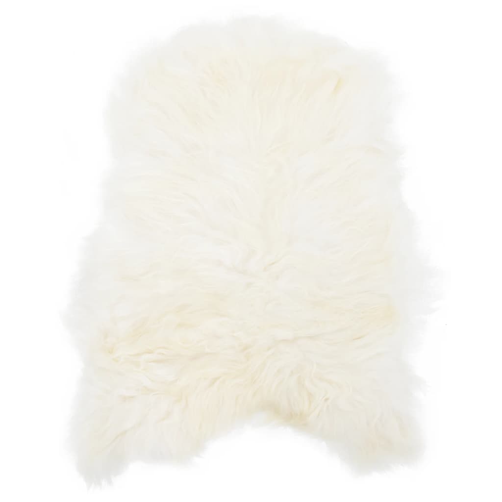 vidaXL Housse de chaise en peau de mouton islandaise Crème 70x110 cm