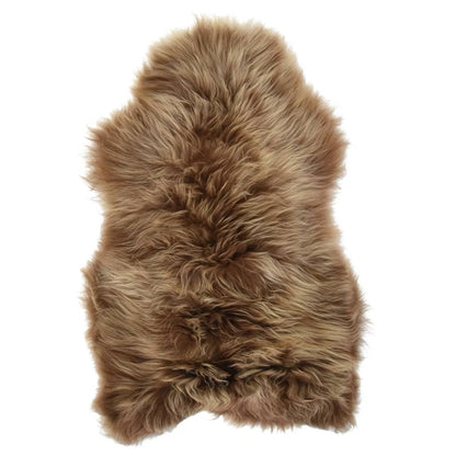 vidaXL Housse de chaise en peau de mouton islandaise Marron 70x110 cm
