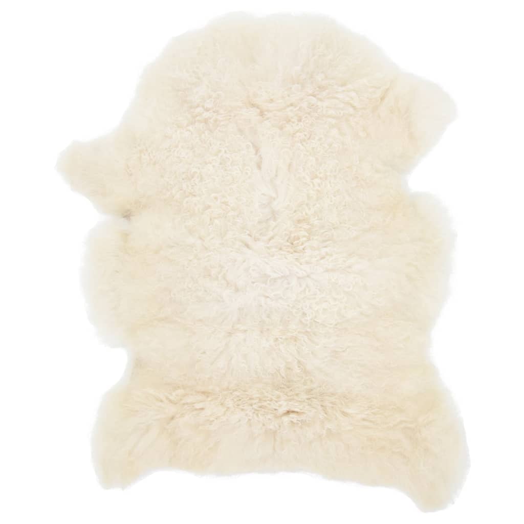 vidaXL Peau de mouton Crème 70x100 cm