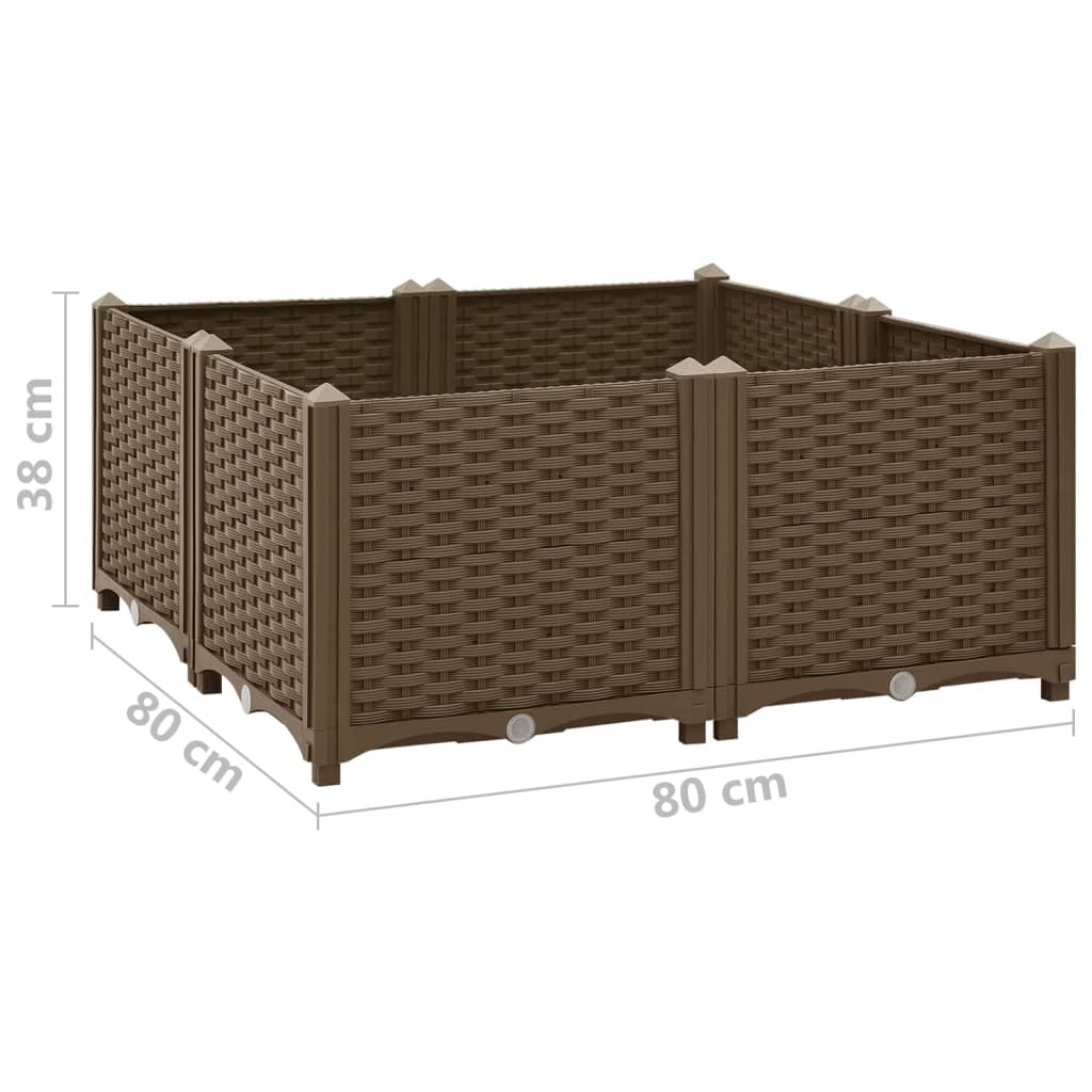 vidaXL Lit surélevé 80x80x38 cm Polypropylène