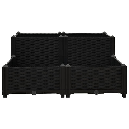 vidaXL Lit surélevé 80x80x38 cm Polypropylène